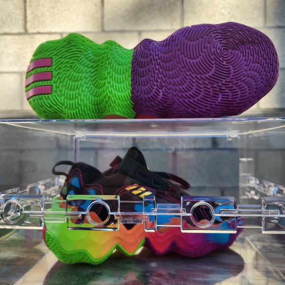 ADIDAS EXHIBIT B MID - WOMENS SZ 7.5 CANDACE PARKER - GZ9565 - BLACK MULTICOLOR - Picture 6 of 10